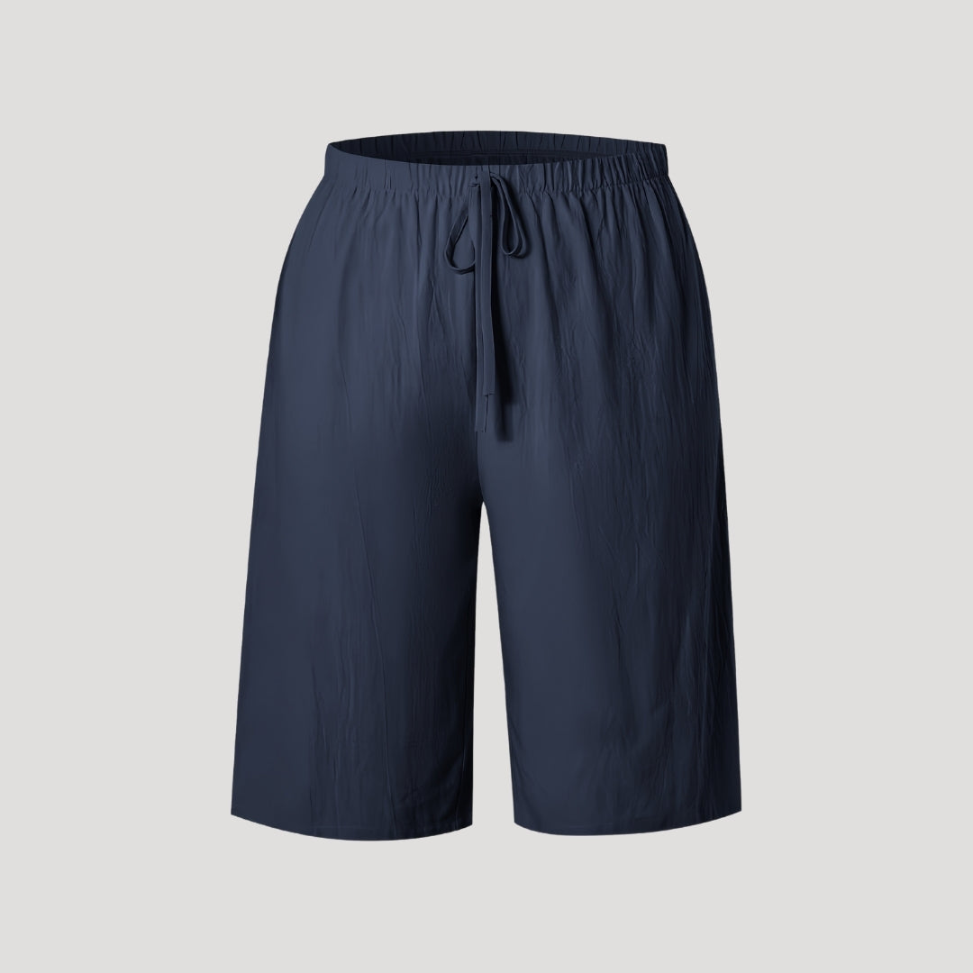 Umber - Lässige knielange Shorts mit Kordelzug