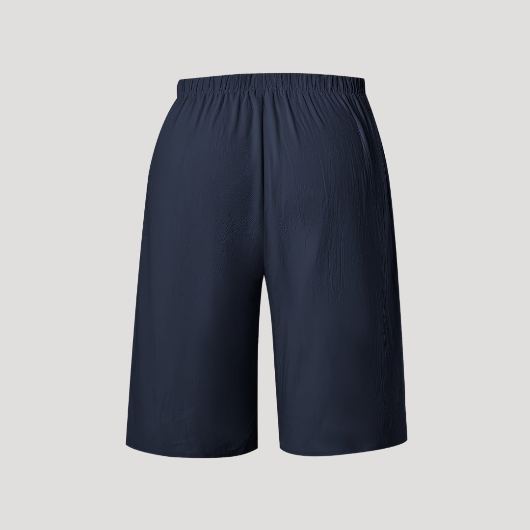Umber - Lässige knielange Shorts mit Kordelzug