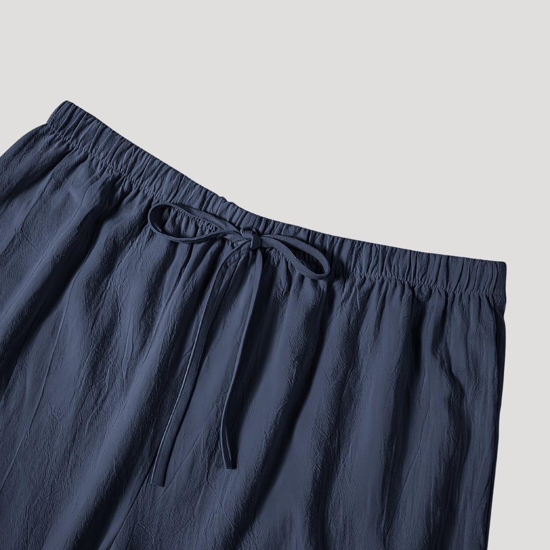 Umber - Lässige knielange Shorts mit Kordelzug