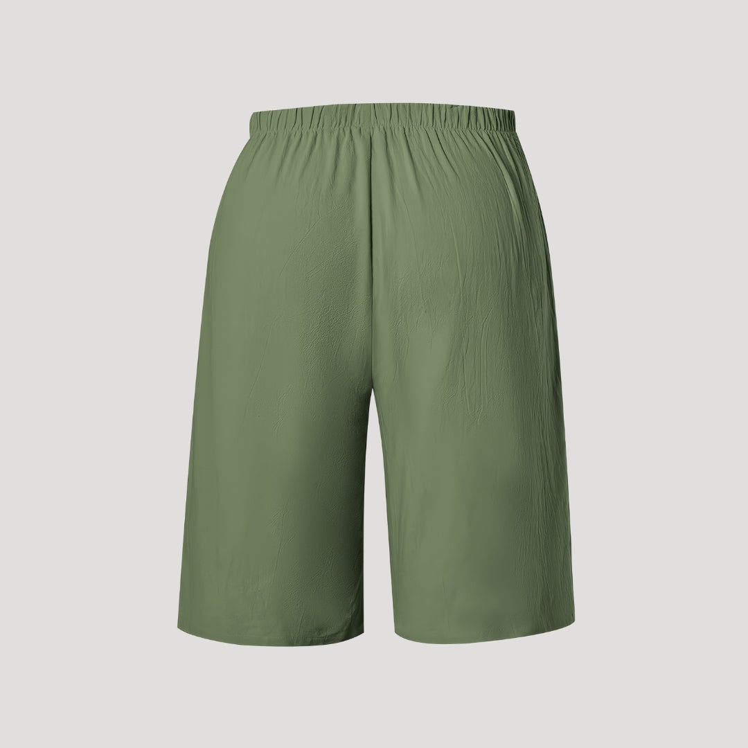 Umber - Lässige knielange Shorts mit Kordelzug