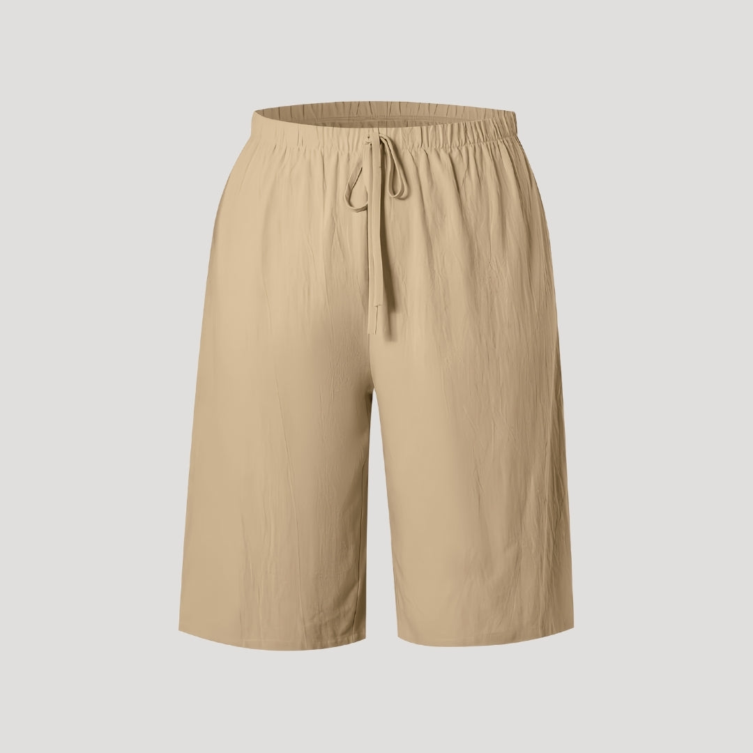 Umber - Lässige knielange Shorts mit Kordelzug