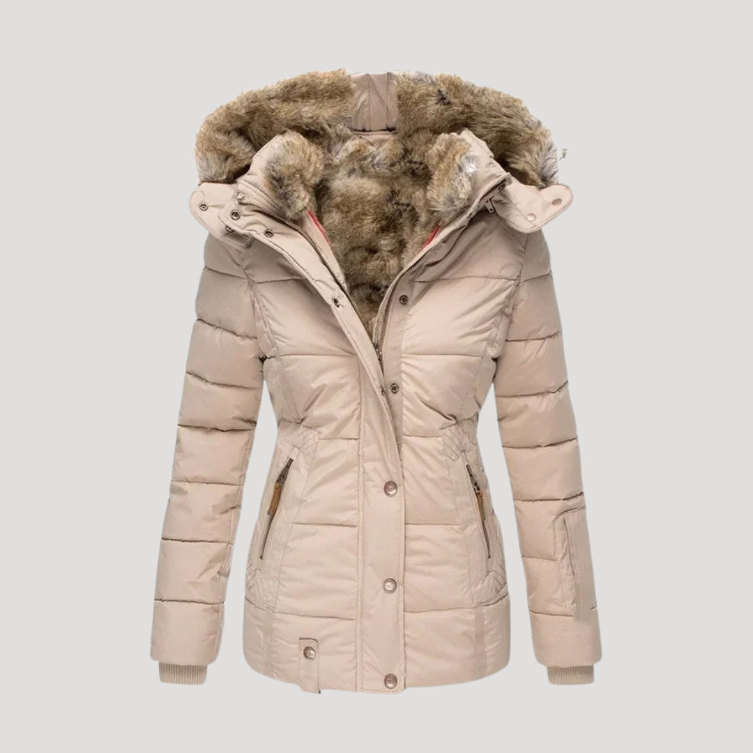 Ysolde - Damen Daunenjacke mit Fellfutter