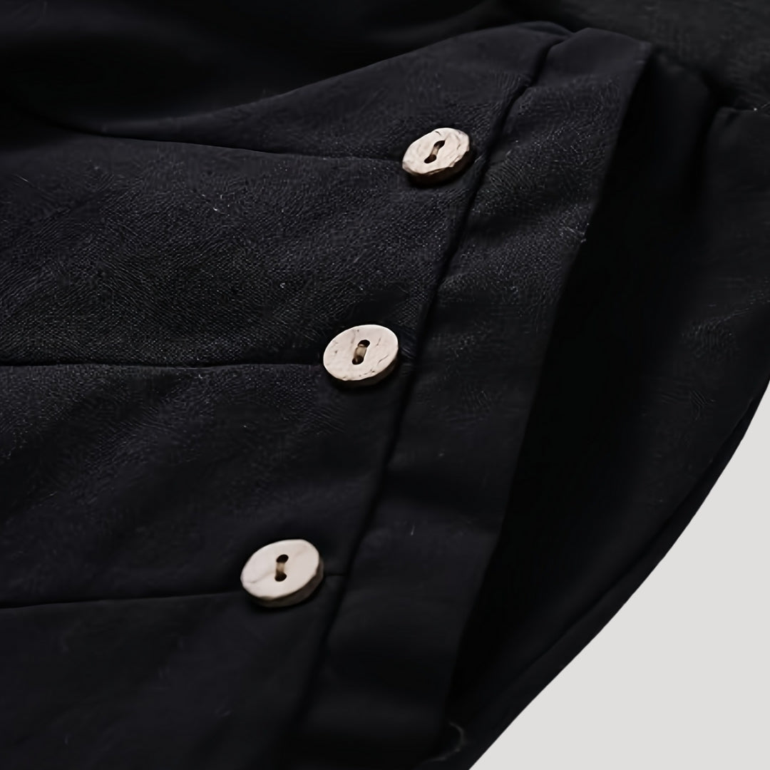 Vale - Entspannte Bermuda-Shorts mit Knopfdetails