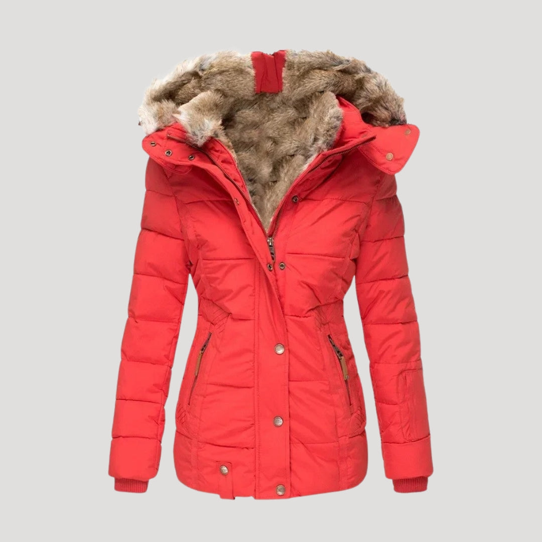 Ysolde - Damen Daunenjacke mit Fellfutter