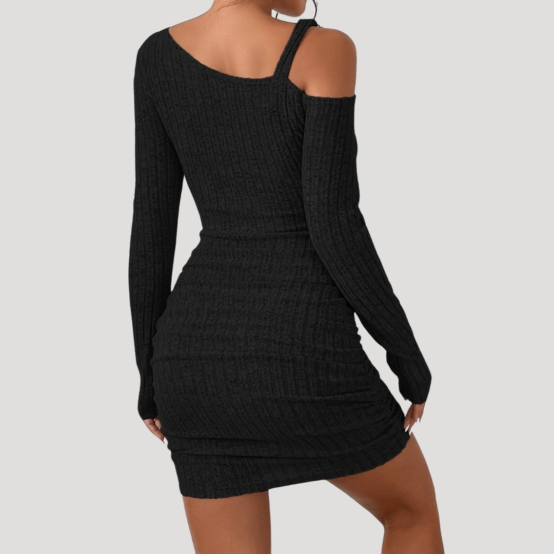 Lola - One-Shoulder Ribbed Bodycon Dress