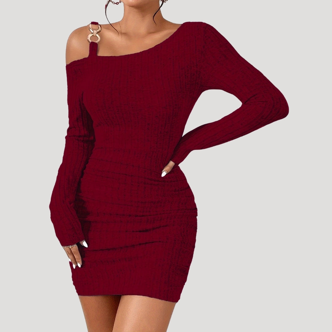 Lola - One-Shoulder Ribbed Bodycon Dress