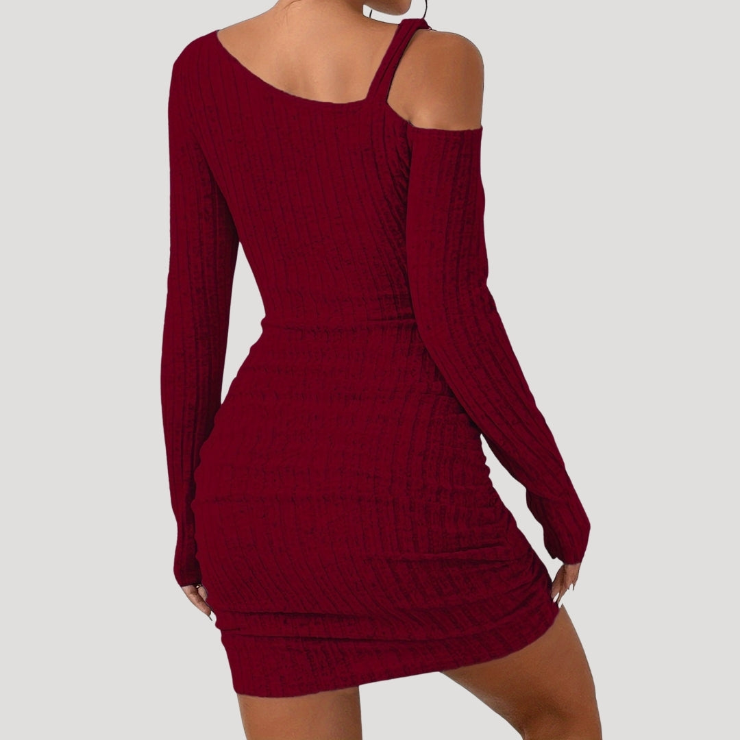 Lola - One-Shoulder Ribbed Bodycon Dress