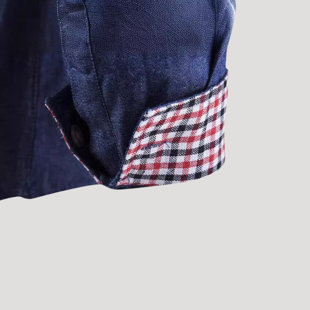 Damien - Legere Denim-Hemd mit Knopfleiste