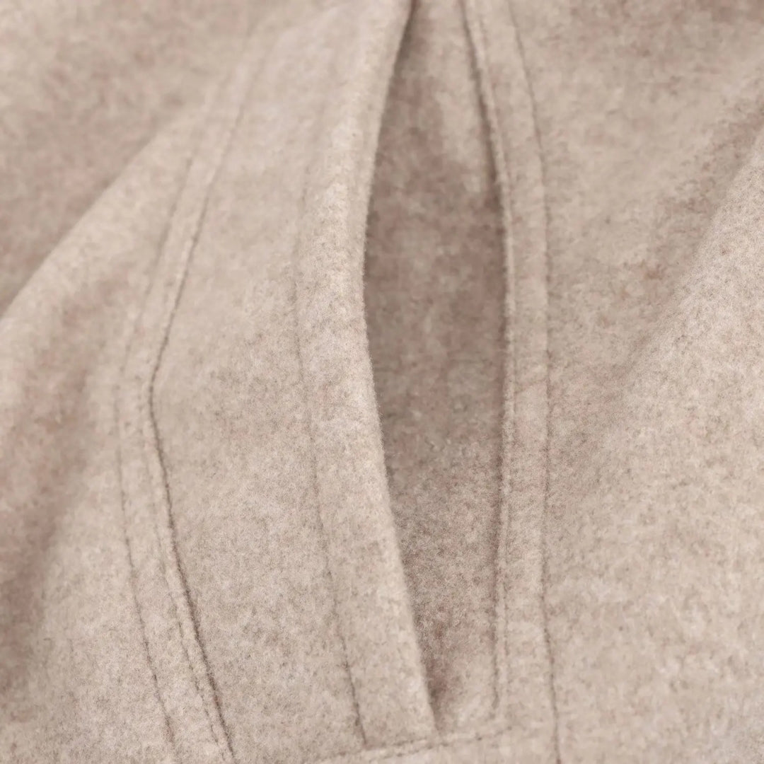 Emma - Cropped Wool Blend Bomber Jacket with Zipper