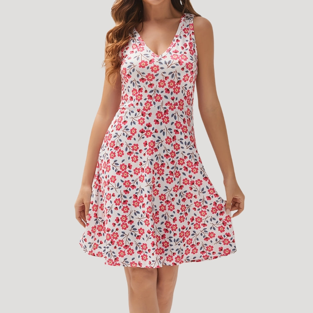 Kira - Floral Sleeveless Summer Dress