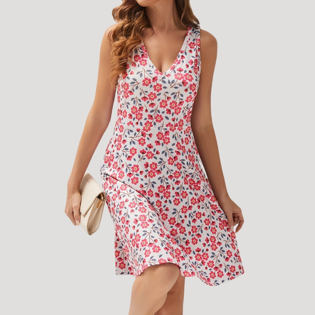Kira - Floral Sleeveless Summer Dress
