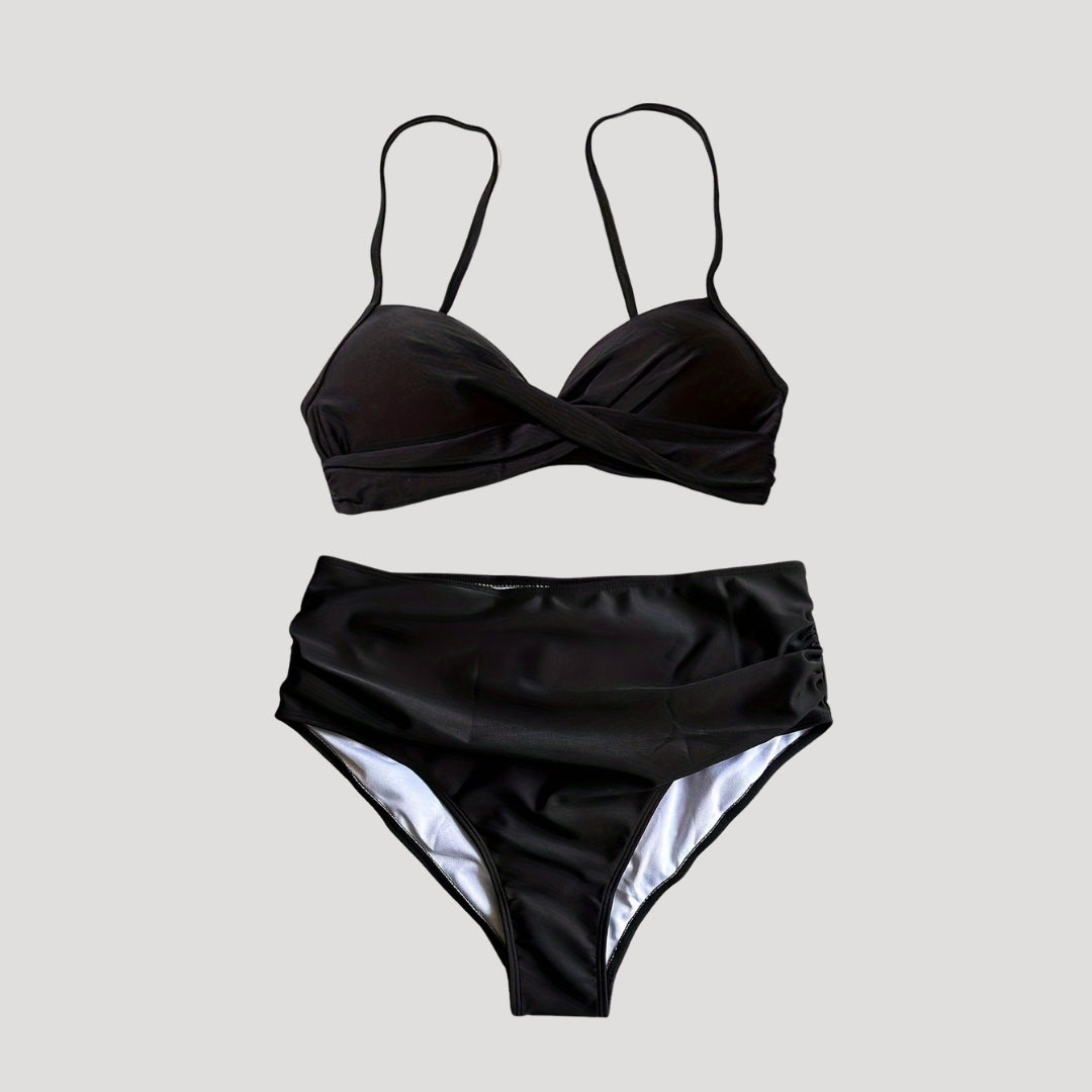 Kayla - Elegant High-Cut Bikini with Twist Front Top