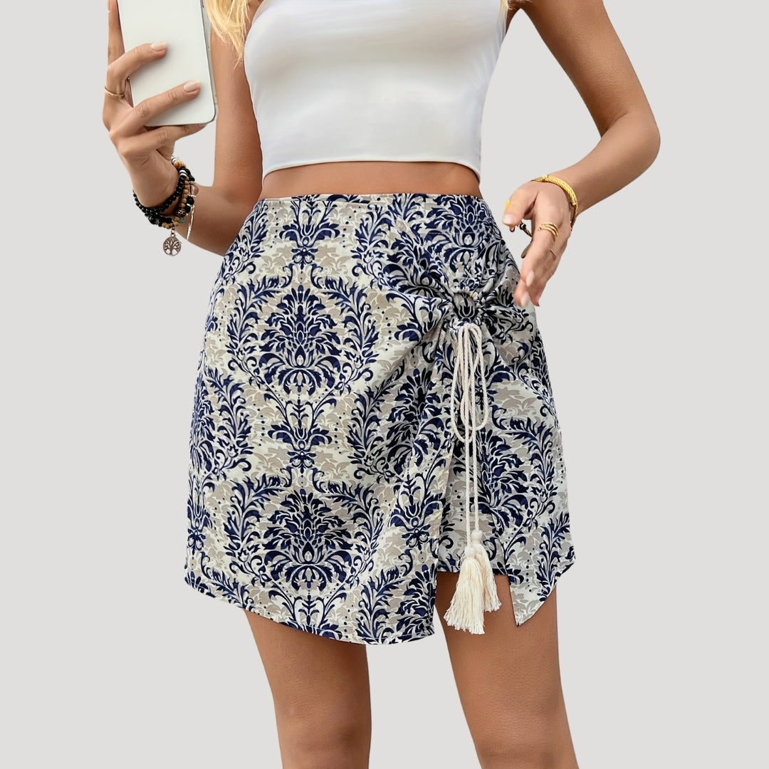 Jasmine - Bohemian Druck Wickel-Shorts