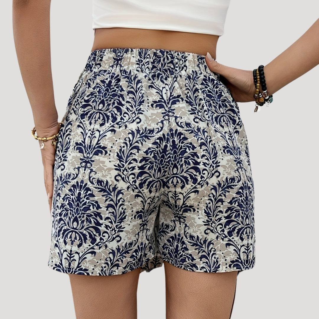 Jasmine - Bohemian Druck Wickel-Shorts