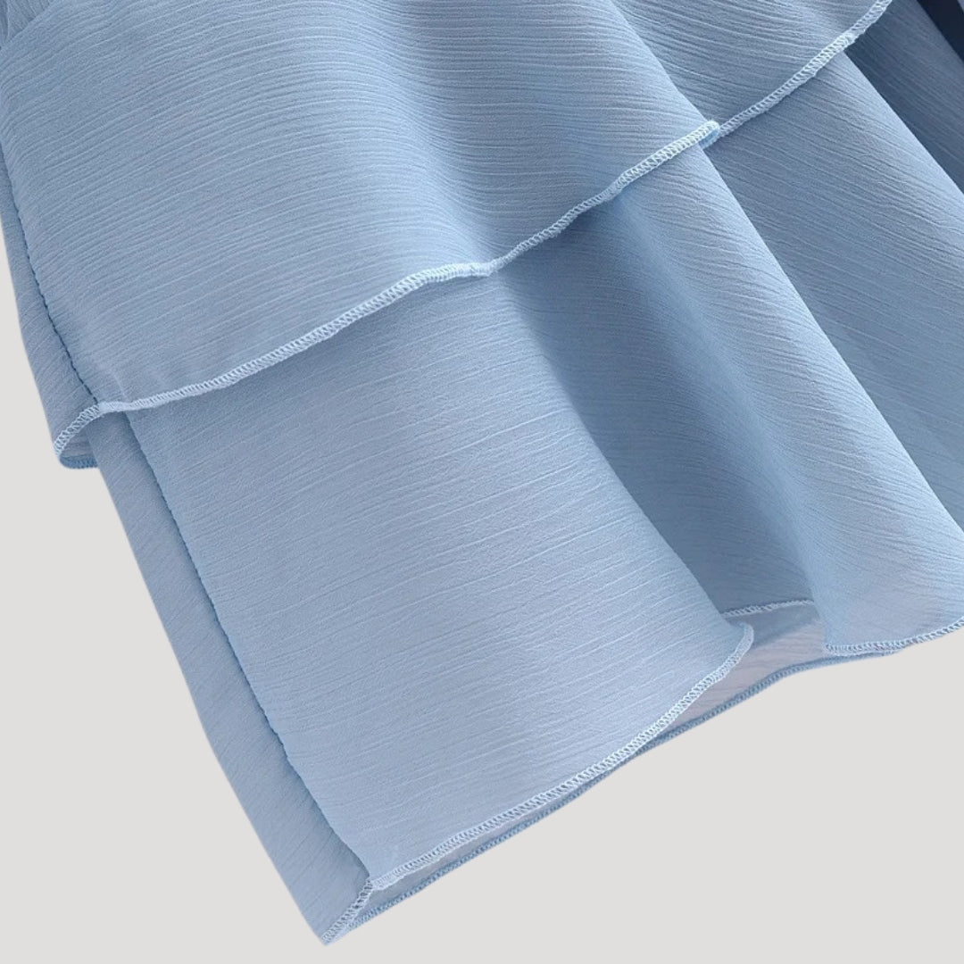 Fleur - Elegante rüschierte Chiffonbluse