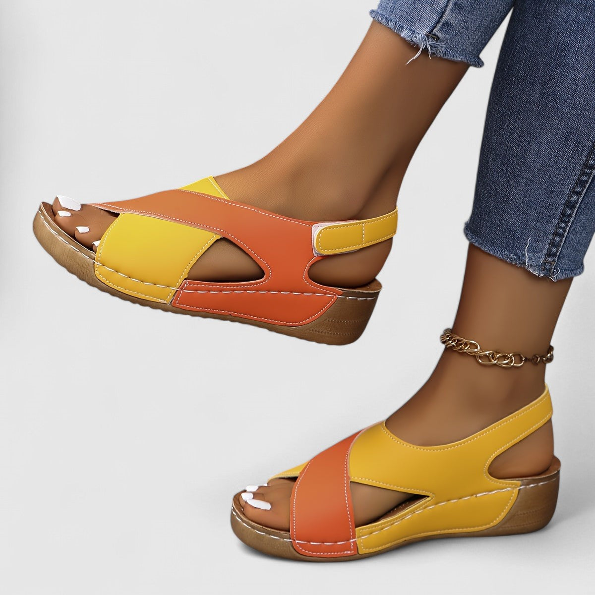 VIOLA - Komfort-Kreuzriemensandalen