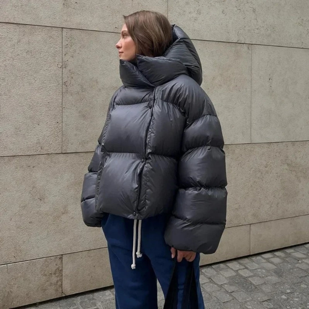 Roxanne - Oversized Shiny Puffer Jacket