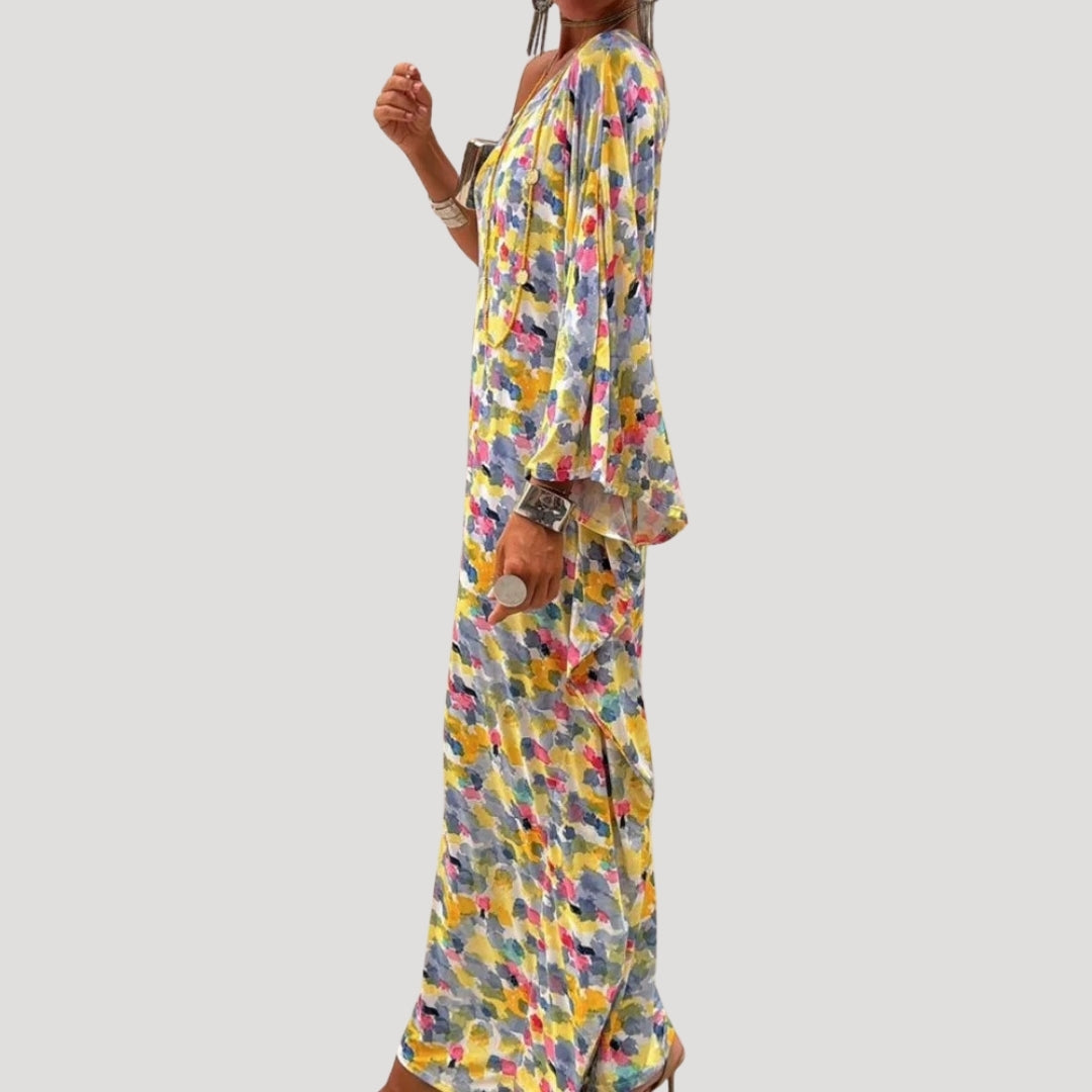 Bernadette - One-Shoulder Floral Maxi Dress