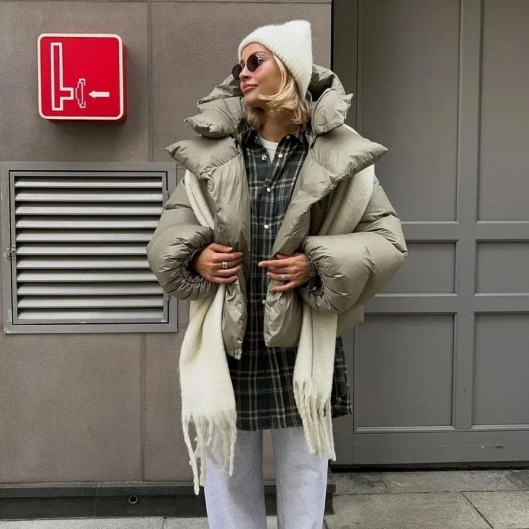 Roxanne - Oversized Shiny Puffer Jacket