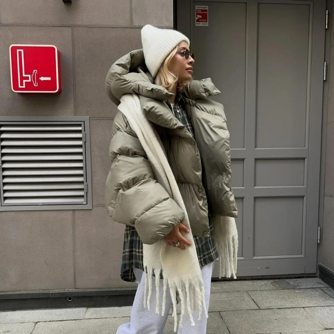 Roxanne - Oversized Shiny Puffer Jacket