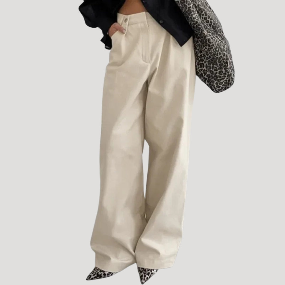 Vanna - Hochtaillierte Hose mit weitem Bein