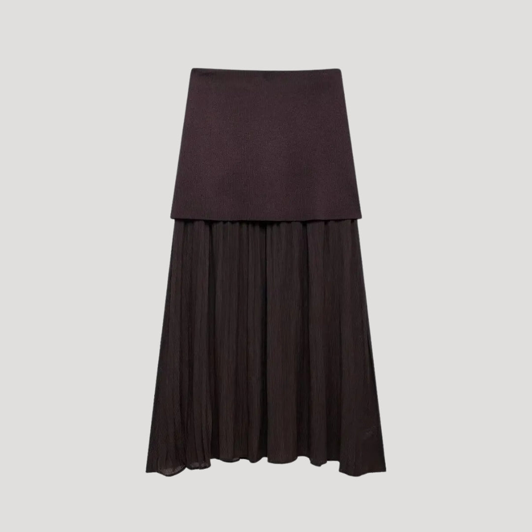 Xanthe - Elegantes ärmelloses Weste und Faltenrock-Set