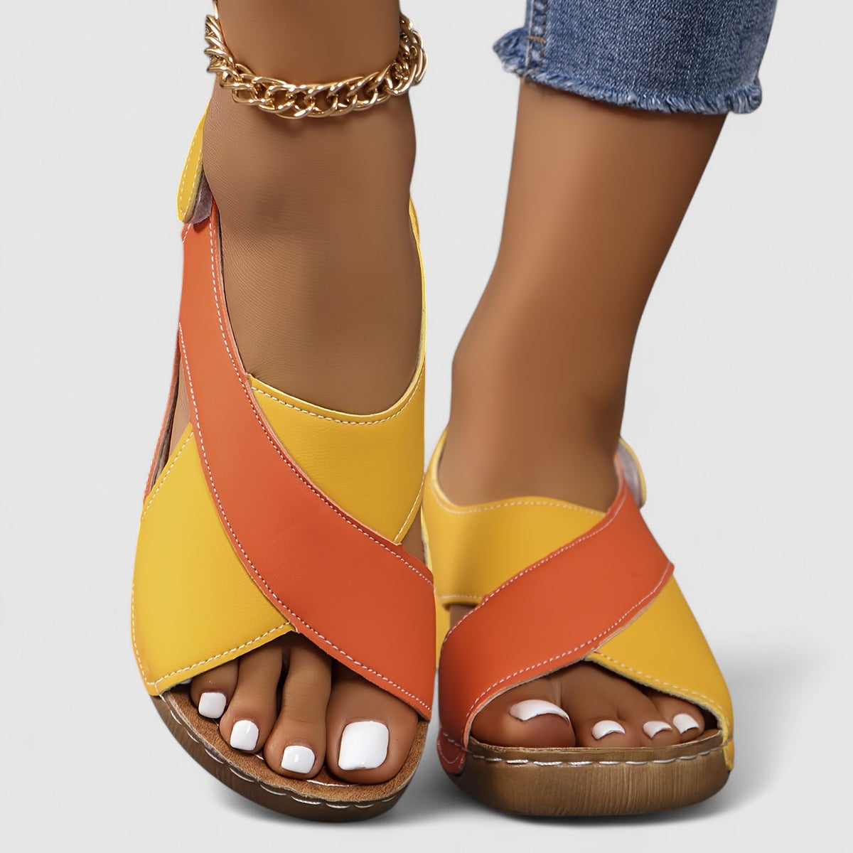 VIOLA - Komfort-Kreuzriemensandalen