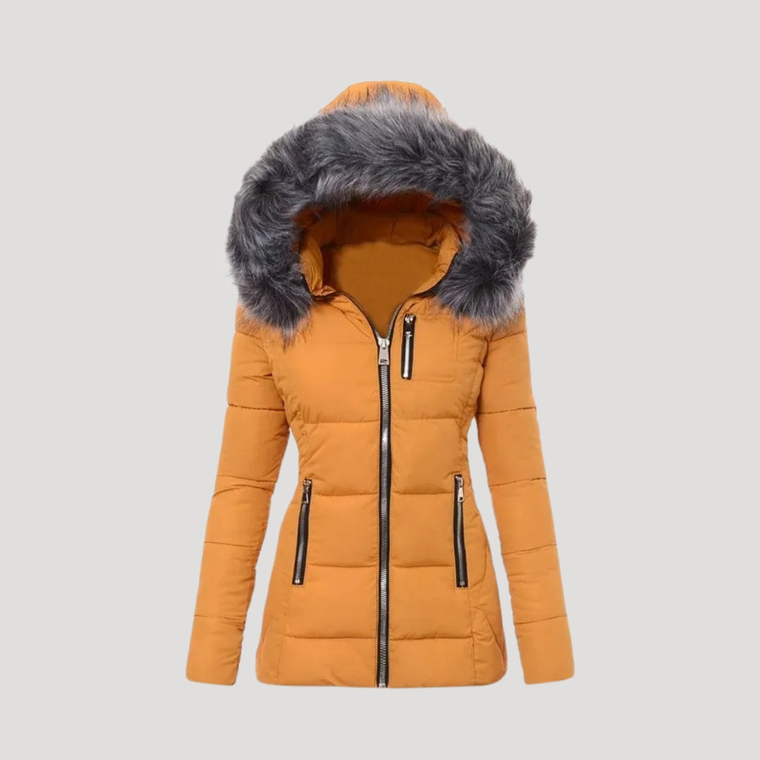 Laura - Damen Winter-Pufferjacke mit Kapuze