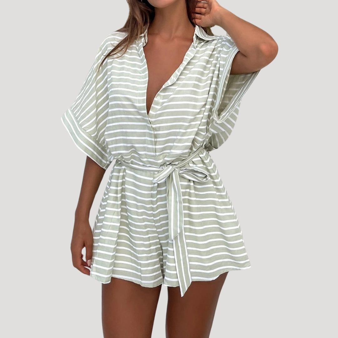 Hollis - Bedrucktes Hemd mit Gürtel und Shorts-Set
