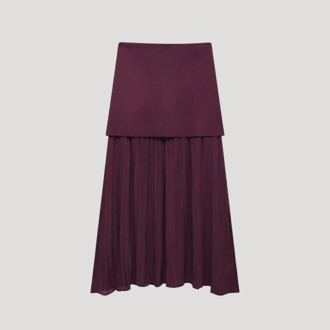Xanthe - Elegantes ärmelloses Weste und Faltenrock-Set