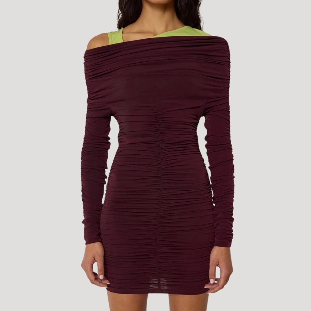 Winifred – Off-Shoulder Ruching Bodycon Dress