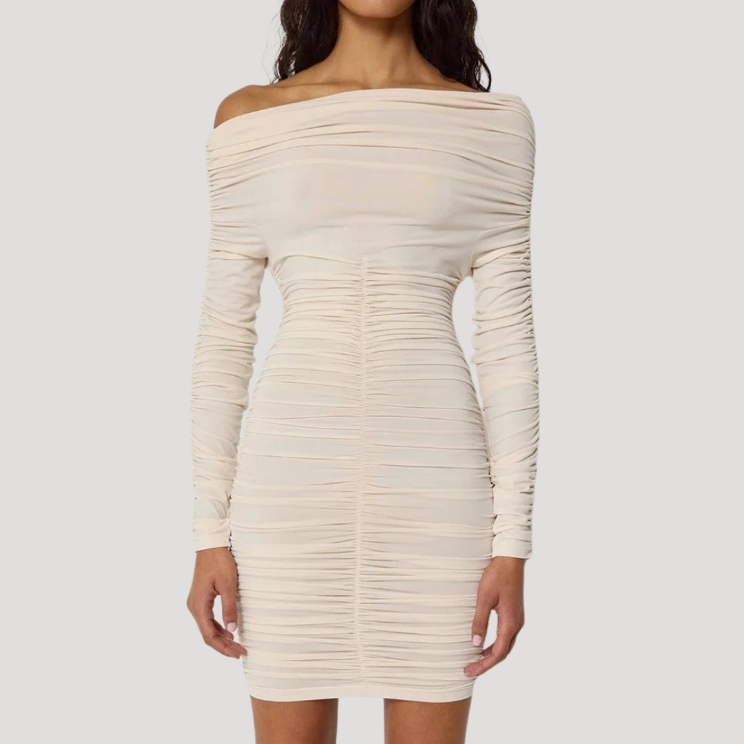 Winifred – Off-Shoulder Ruching Bodycon Dress