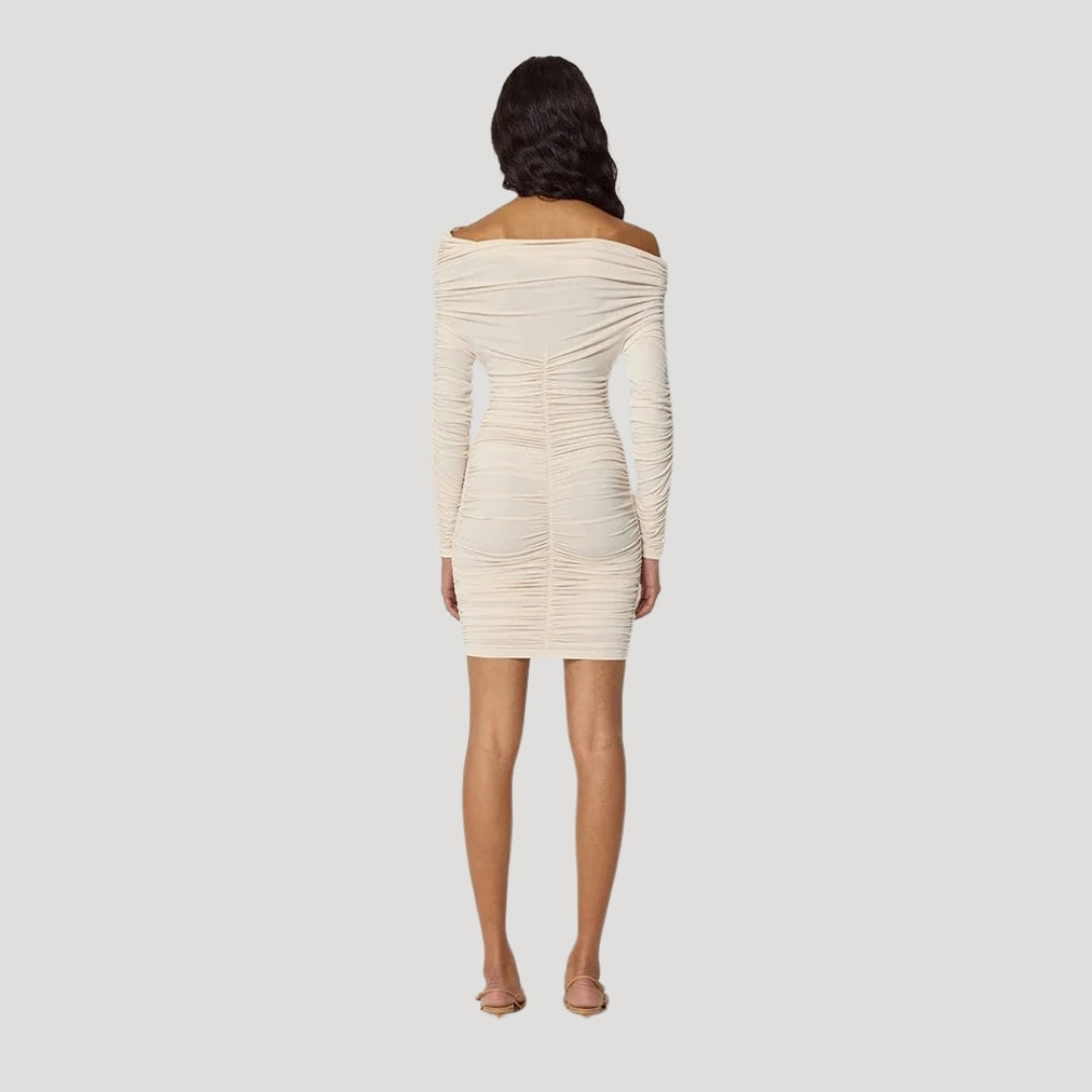 Winifred – Off-Shoulder Ruching Bodycon Dress