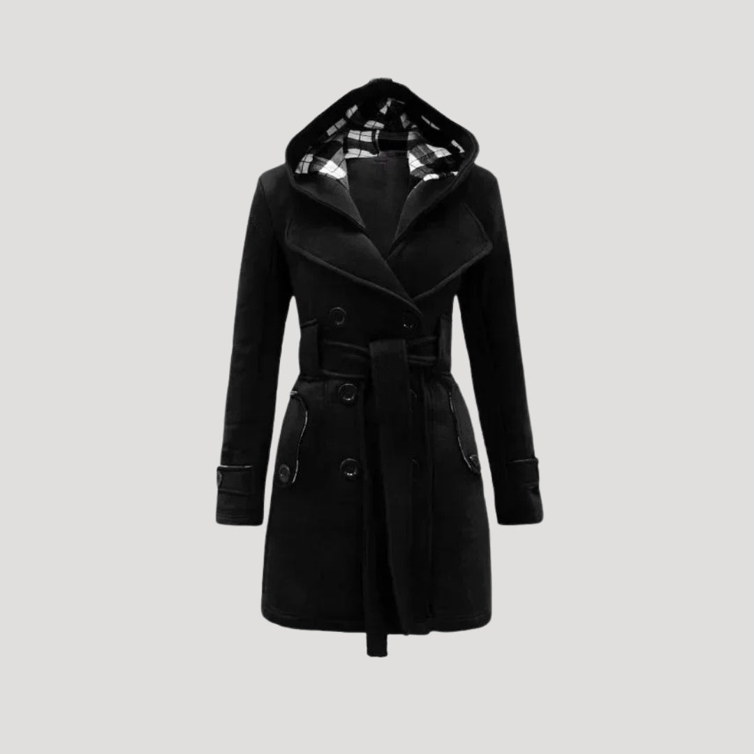 Questa - Damen Fleece Gürtel Kapuzenmantel