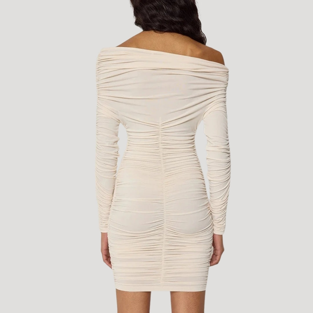 Winifred – Off-Shoulder Ruching Bodycon Dress