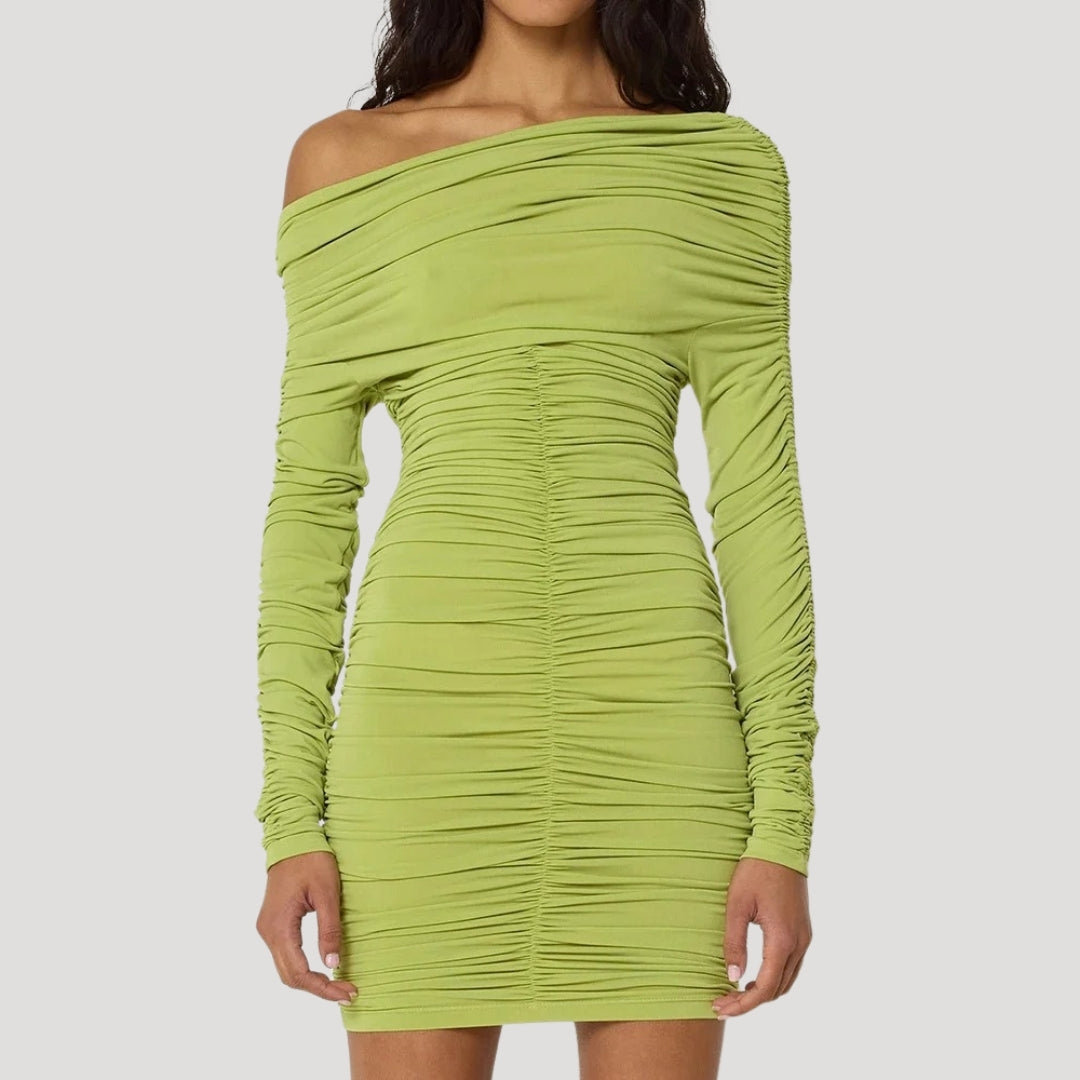 Winifred – Off-Shoulder Ruching Bodycon Dress