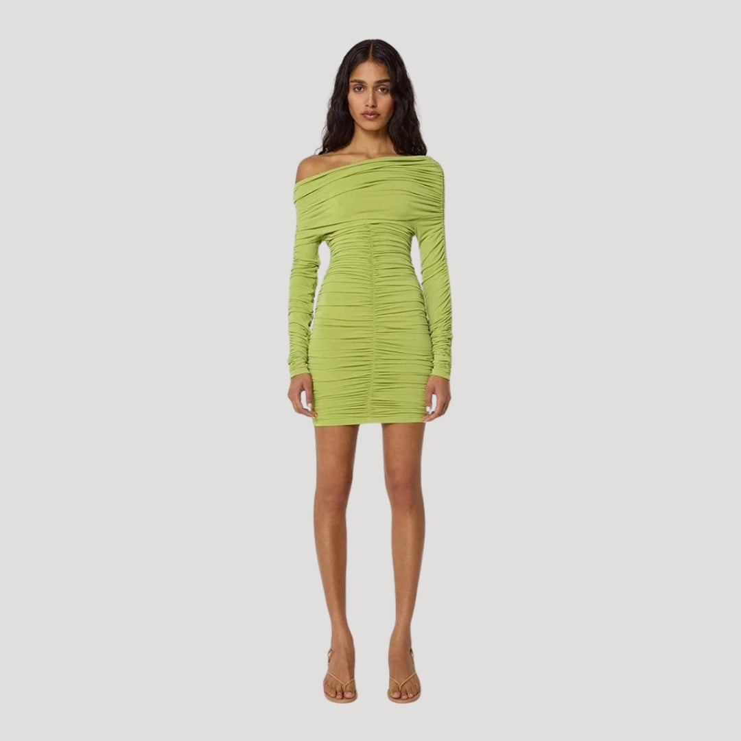 Winifred – Off-Shoulder Ruching Bodycon Dress