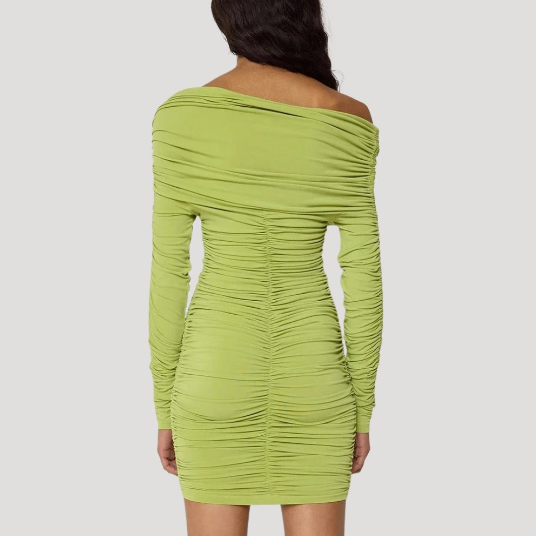 Winifred – Off-Shoulder Ruching Bodycon Dress