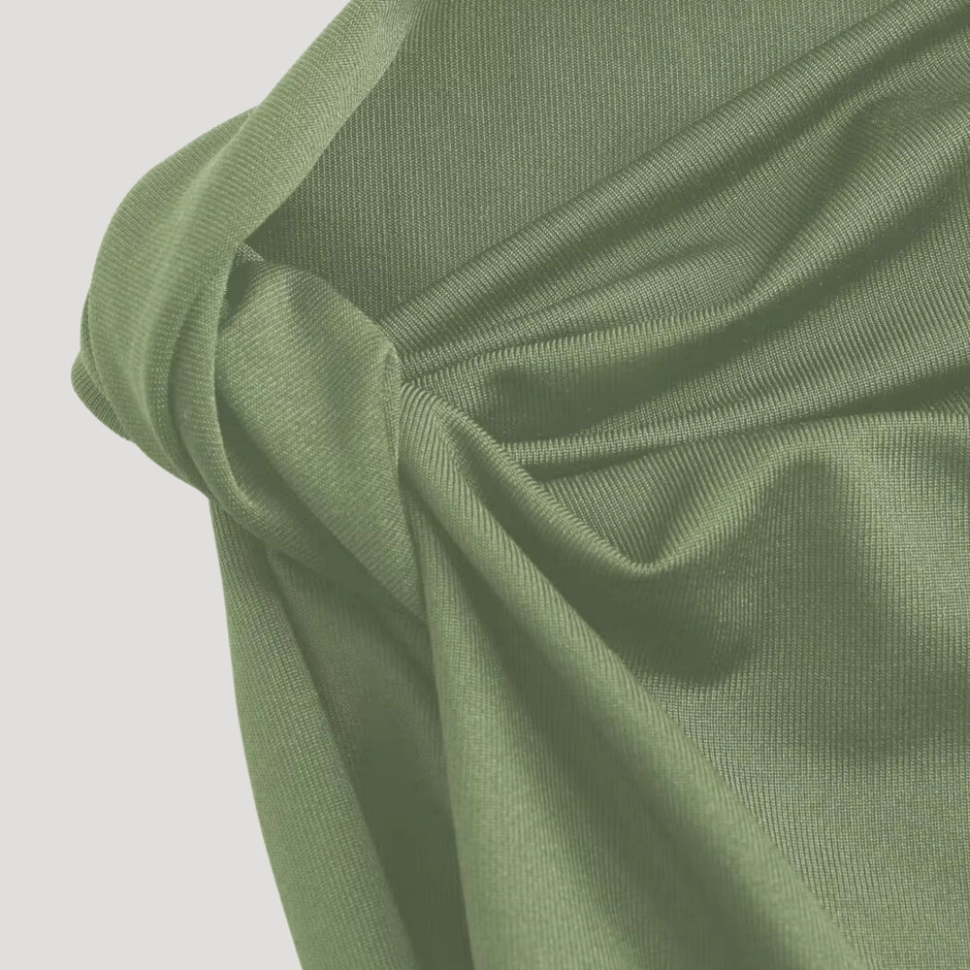 Farrah - Elegantes, drapiertes Maxikleid mit Schlitz