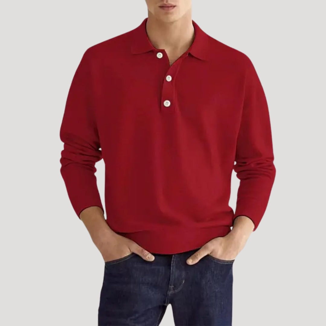 Alexei - Herren Baumwolle Relaxed Polo Pullover