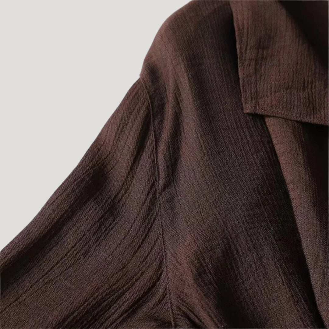 Lotus - Rüschenbluse mit langen Ärmeln