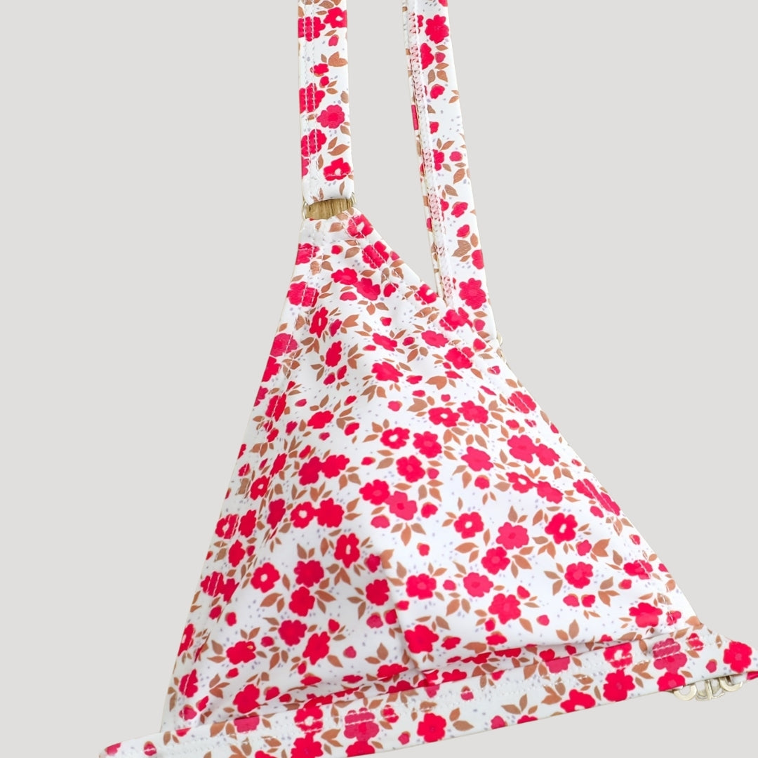 Eleanor - Blumenmuster-Bikini-Set mit tiefem Ausschnitt