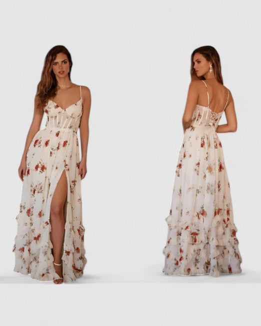 STEFANIE - Blumiges Maxikleid