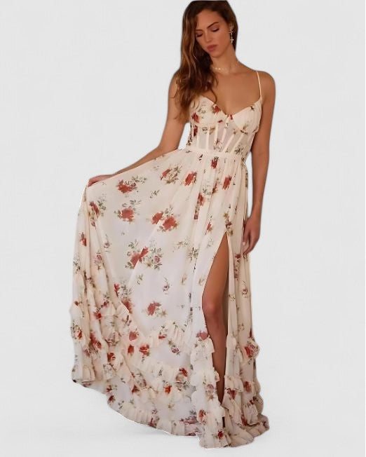 STEFANIE - Blumiges Maxikleid
