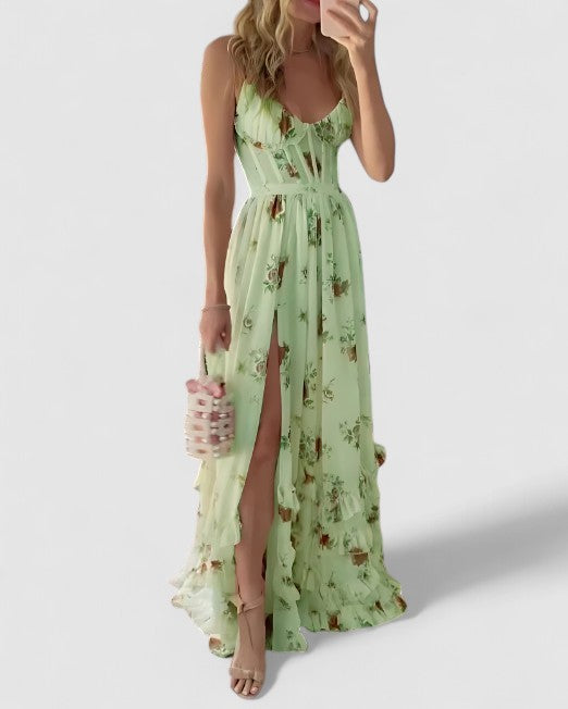 STEFANIE - Blumiges Maxikleid