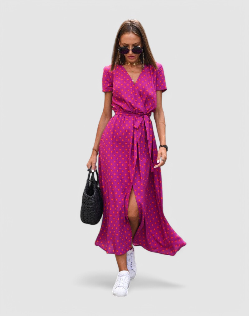 AMELIA - Elegantes Feminines Midi-Kleid