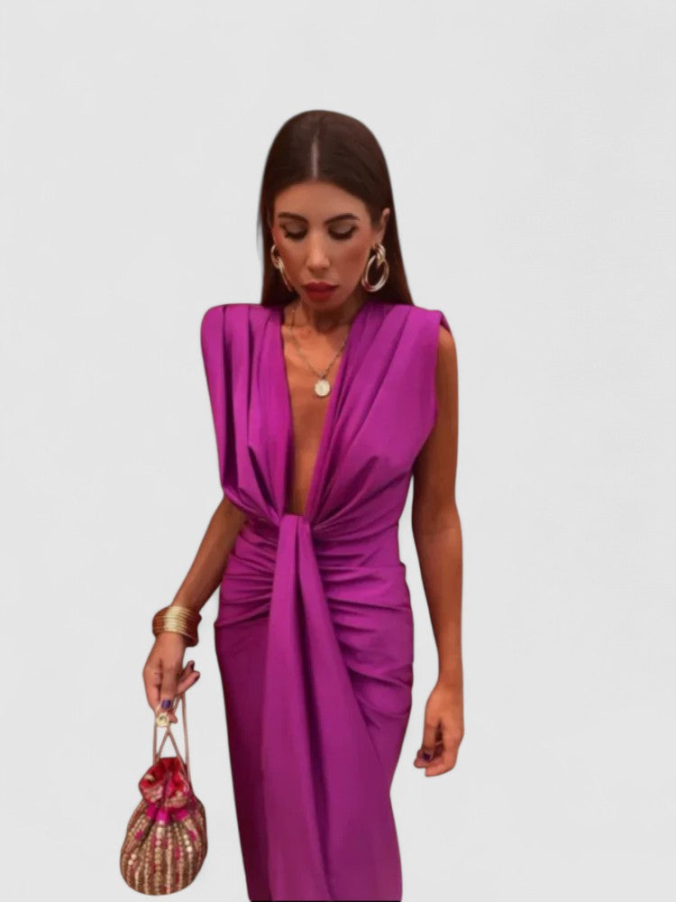 SASKIA - Drapiertes Abendkleid
