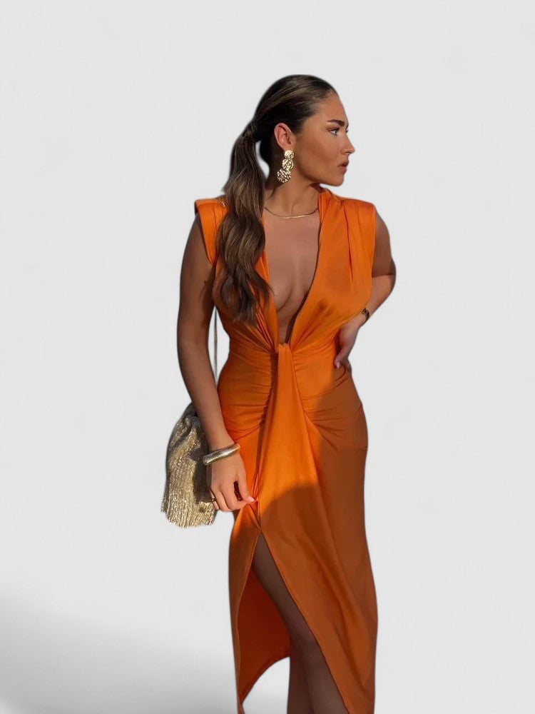 SASKIA - Drapiertes Abendkleid