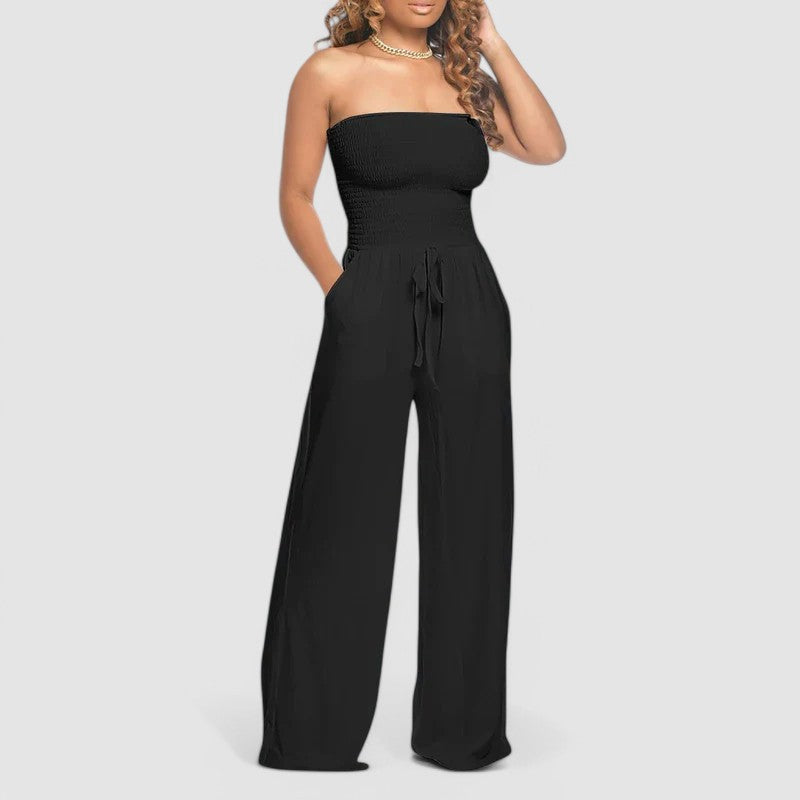 Gabrielle - Strapless Jumpsuit with Wide Legs