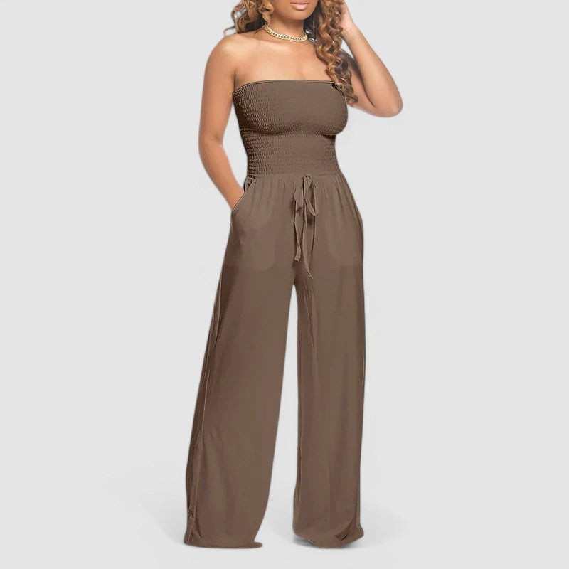 Gabrielle - Strapless Jumpsuit with Wide Legs
